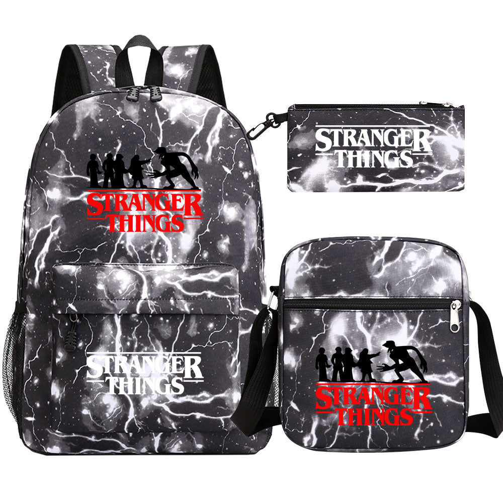 Strangers Things SchoolBag Backpack Shoulder Bag Book Pencil Bags 3pcs Set