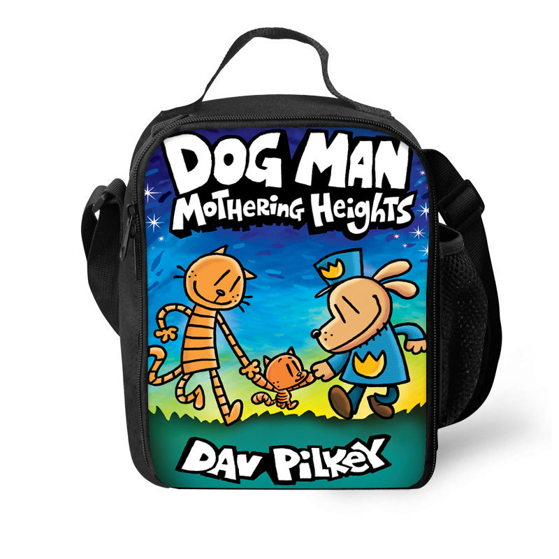 Dog Man Lunch Bag for Boy Kids Thermos Cooler Adults Tote Food Lunch Box