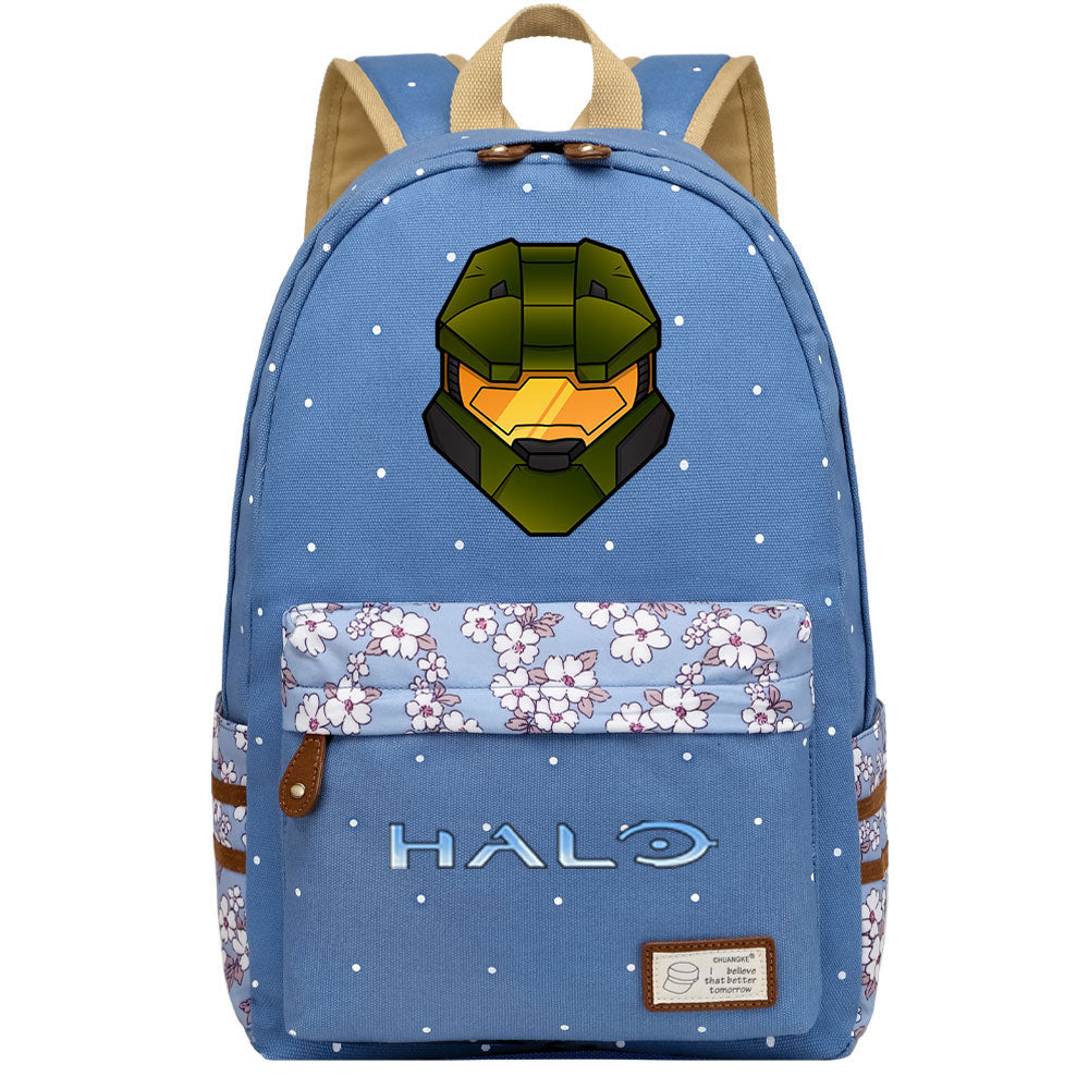 Halo Infinite Fashion Canvas Travel Backpack School Bag