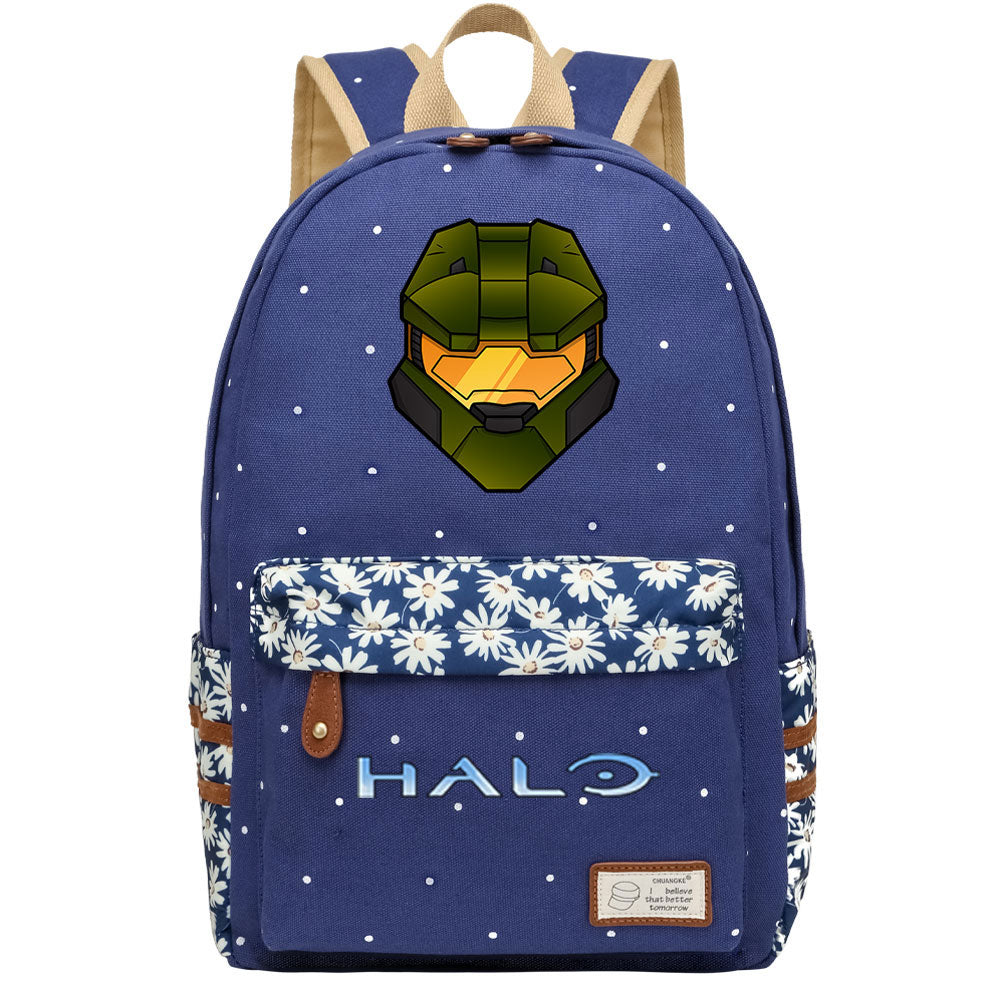 Halo Infinite Fashion Canvas Travel Backpack School Bag