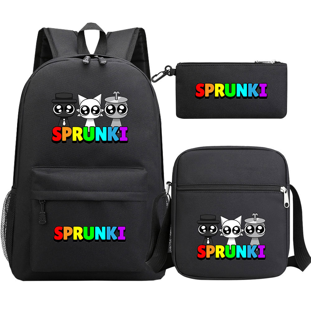 Sprunki SchoolBag Backpack Shoulder Bag Book Pencil Bags  3pcs Set