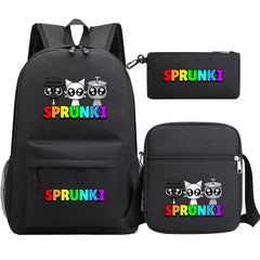 Sprunki SchoolBag Backpack Shoulder Bag Book Pencil Bags  3pcs Set
