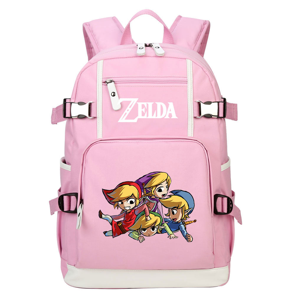 Zelda USB Charging Backpack School NoteBook Laptop Travel Bags