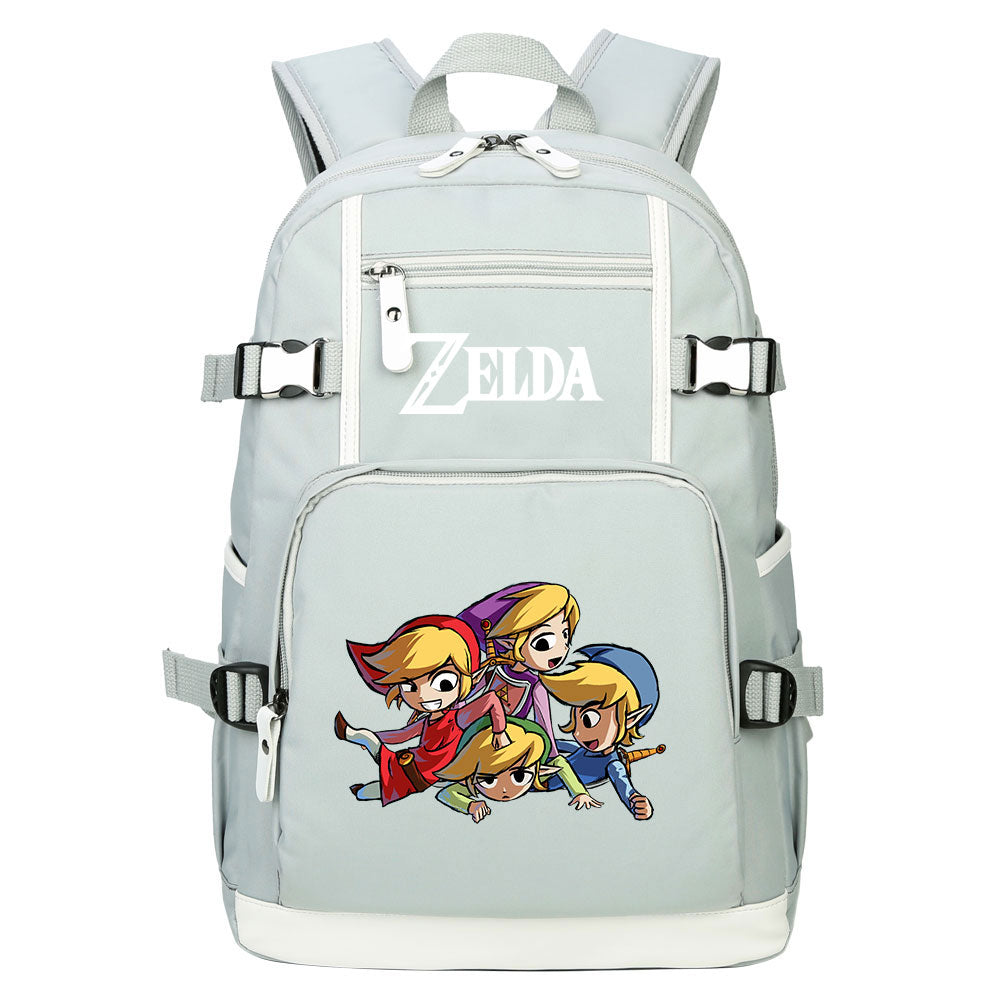 Zelda USB Charging Backpack School NoteBook Laptop Travel Bags