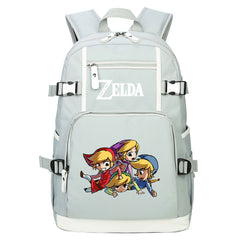 Zelda USB Charging Backpack School NoteBook Laptop Travel Bags