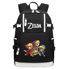 Zelda USB Charging Backpack School NoteBook Laptop Travel Bags