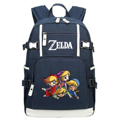 Zelda USB Charging Backpack School NoteBook Laptop Travel Bags