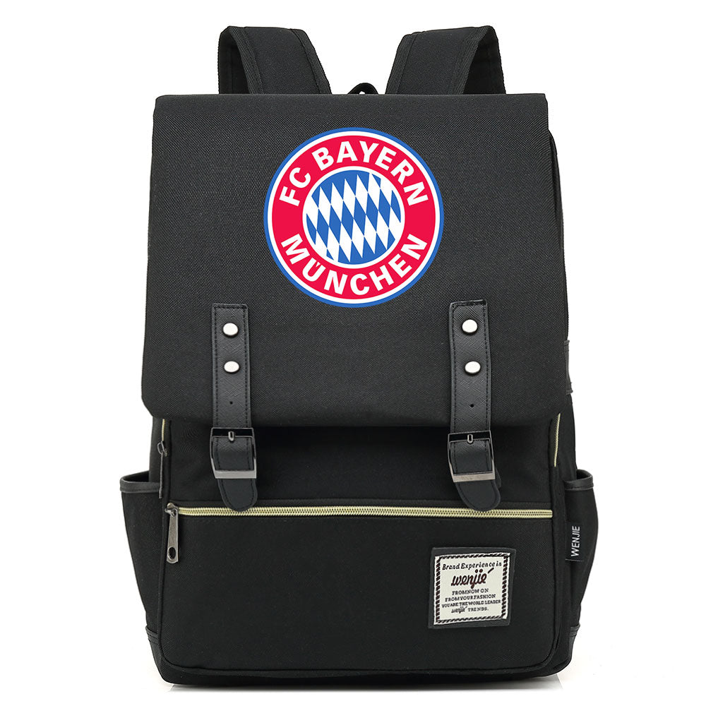 Bayern Munich Football Club Canvas Travel Backpack School Book Bag