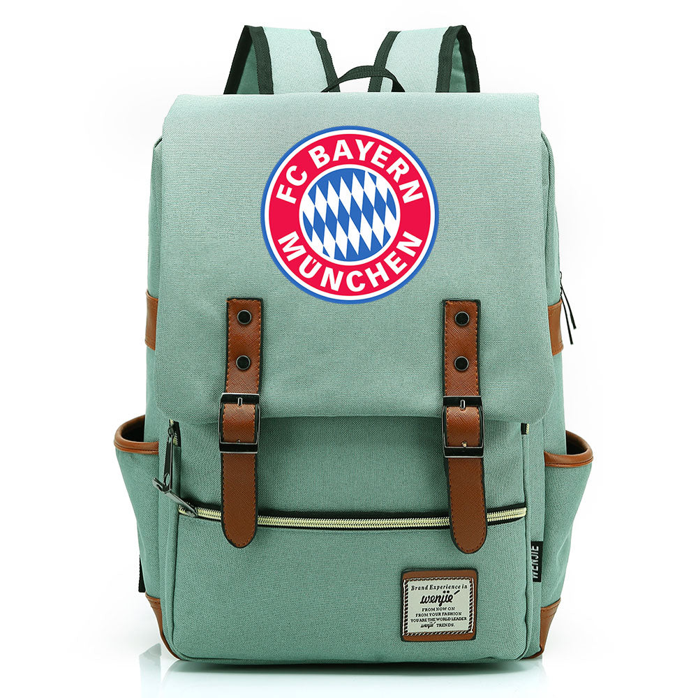 Bayern Munich Football Club Canvas Travel Backpack School Book Bag