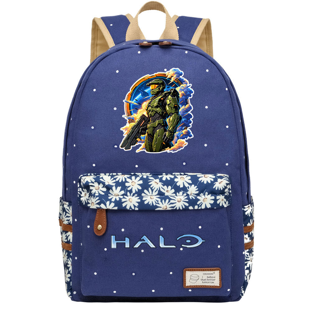 Halo Infinite Fashion Canvas Travel Backpack School Bag