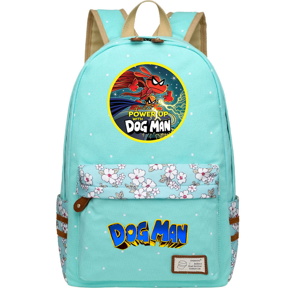 Dog Man Fashion Canvas Travel Backpack School Bag
