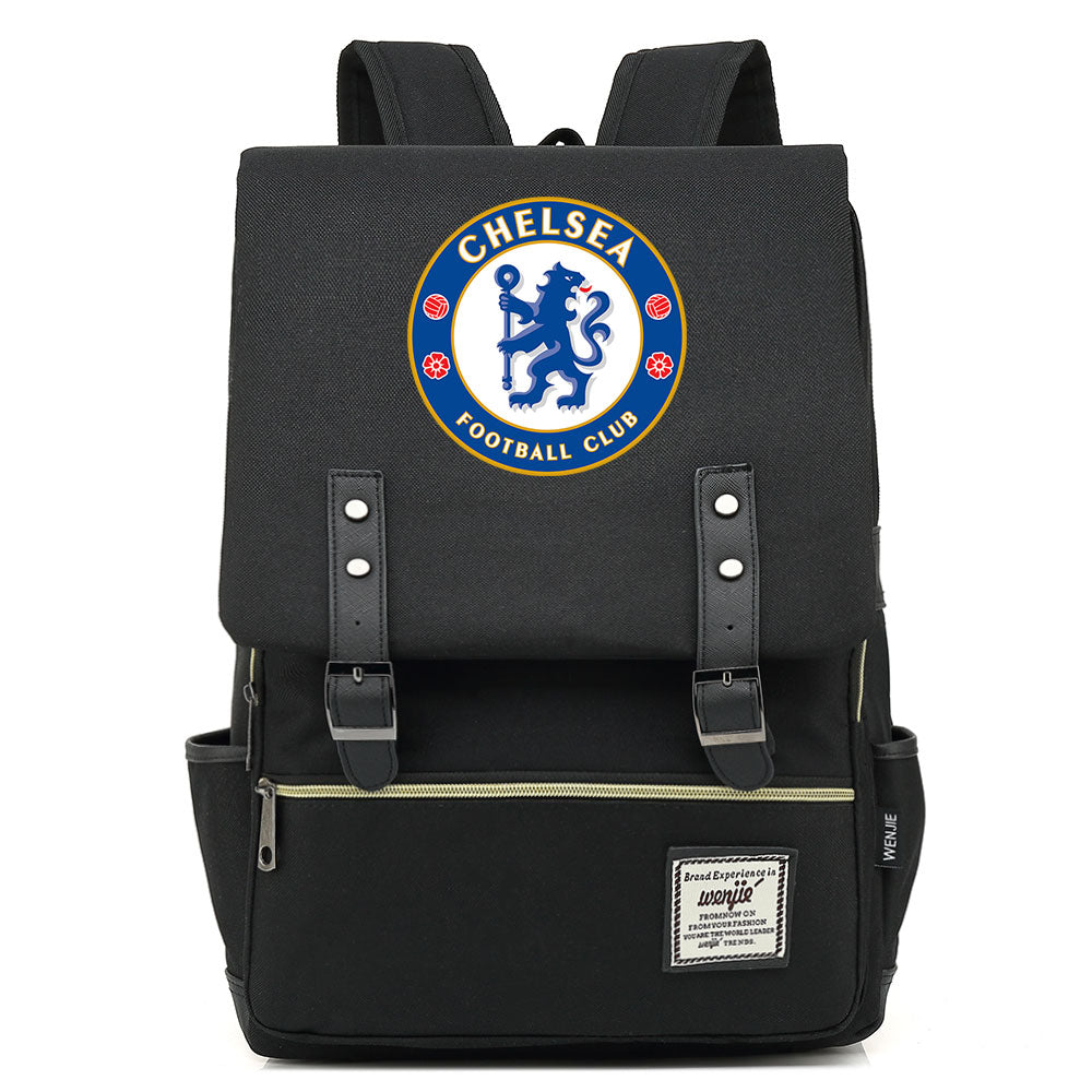 Chelsea Football Club Canvas Travel Backpack School Book Bag