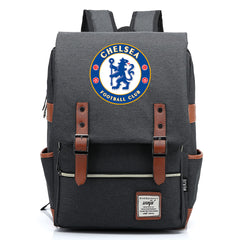 Chelsea Football Club Canvas Travel Backpack School Book Bag
