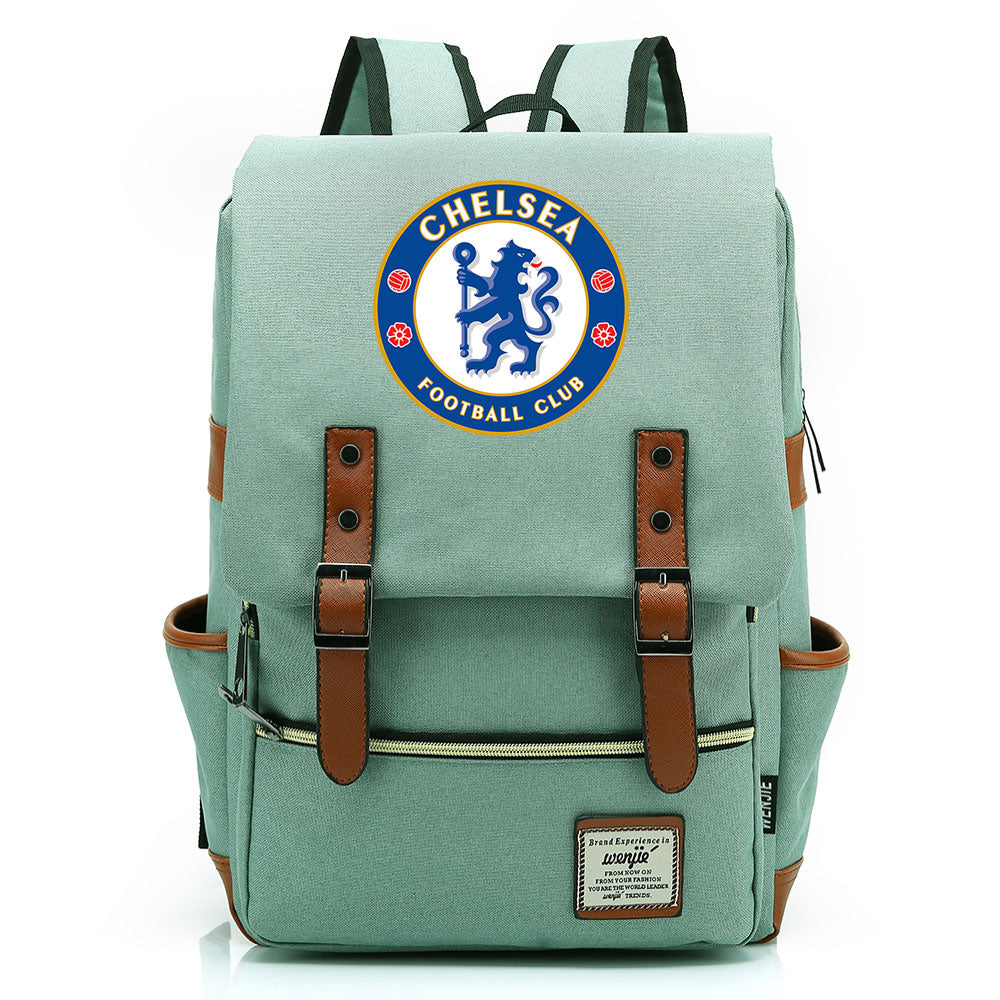 Chelsea Football Club Canvas Travel Backpack School Book Bag