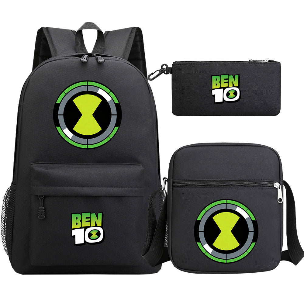 Ben 10 Ben Tennyson SchoolBag Backpack Shoulder Bag Book Pencil Bags 3pcs Set
