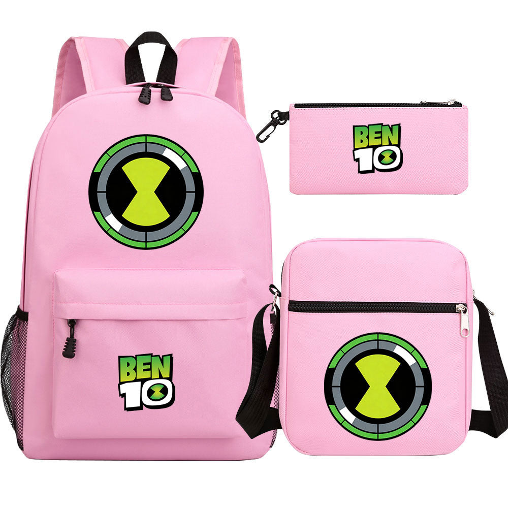 Ben 10 Ben Tennyson SchoolBag Backpack Shoulder Bag Book Pencil Bags 3pcs Set