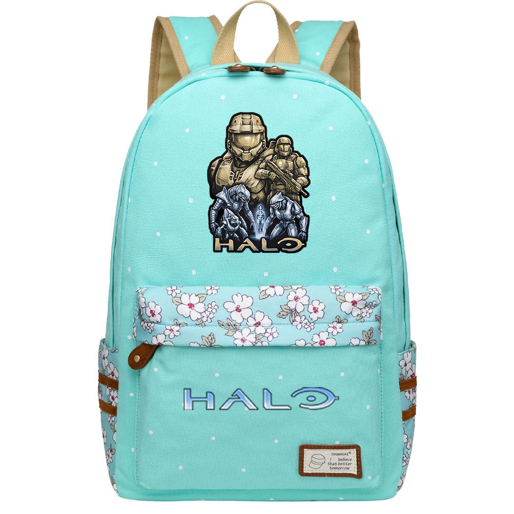 Halo Infinite Fashion Canvas Travel Backpack School Bag