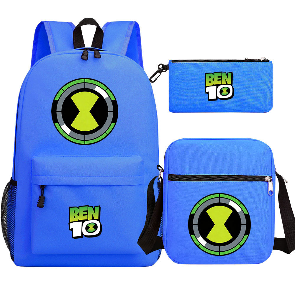 Ben 10 Ben Tennyson SchoolBag Backpack Shoulder Bag Book Pencil Bags 3pcs Set