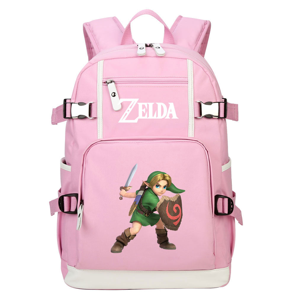 Zelda USB Charging Backpack School NoteBook Laptop Travel Bags