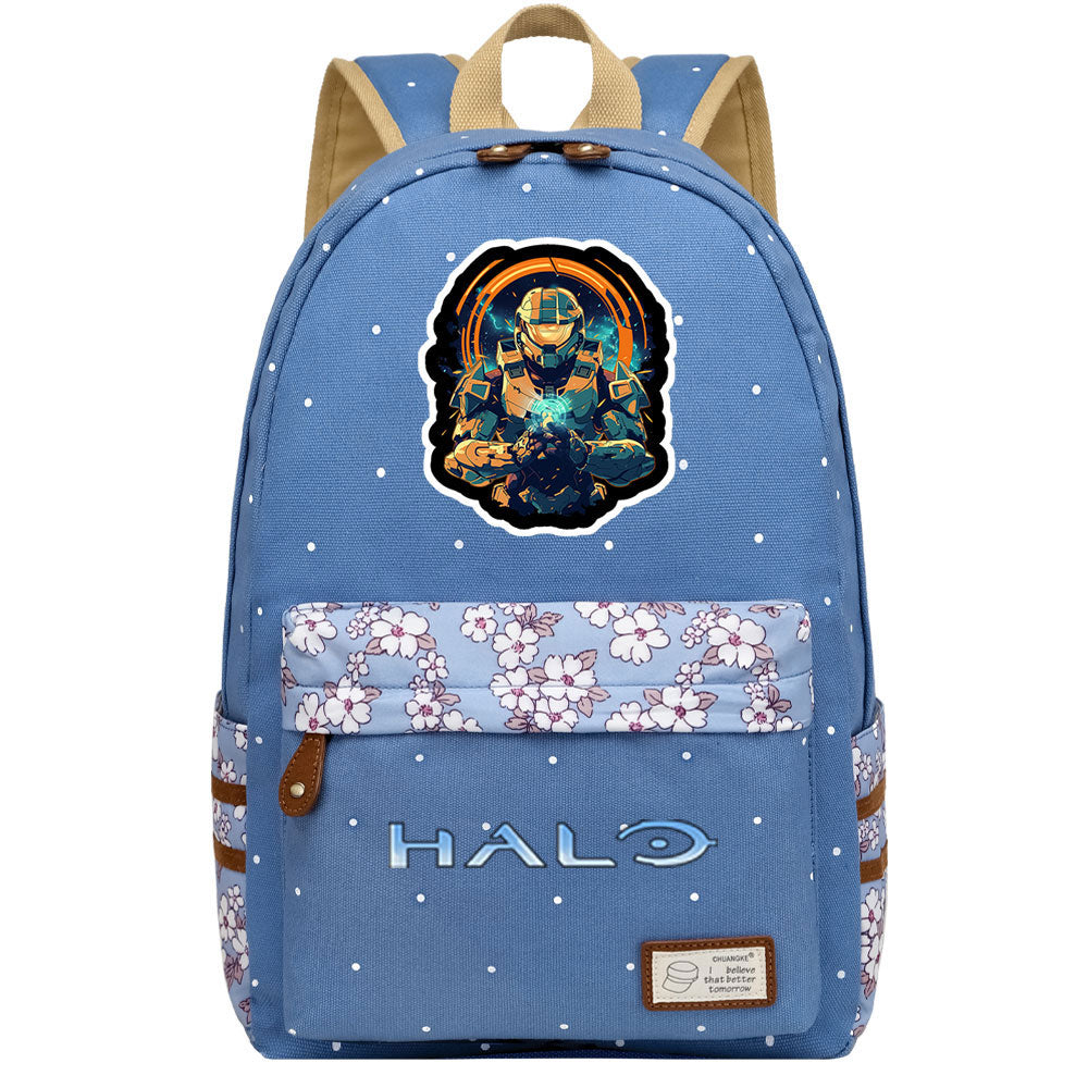 Halo Infinite Fashion Canvas Travel Backpack School Bag