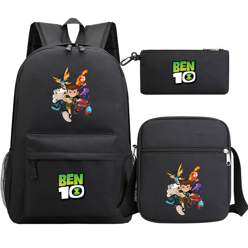 Ben 10 Ben Tennyson SchoolBag Backpack Shoulder Bag Book Pencil Bags 3pcs Set