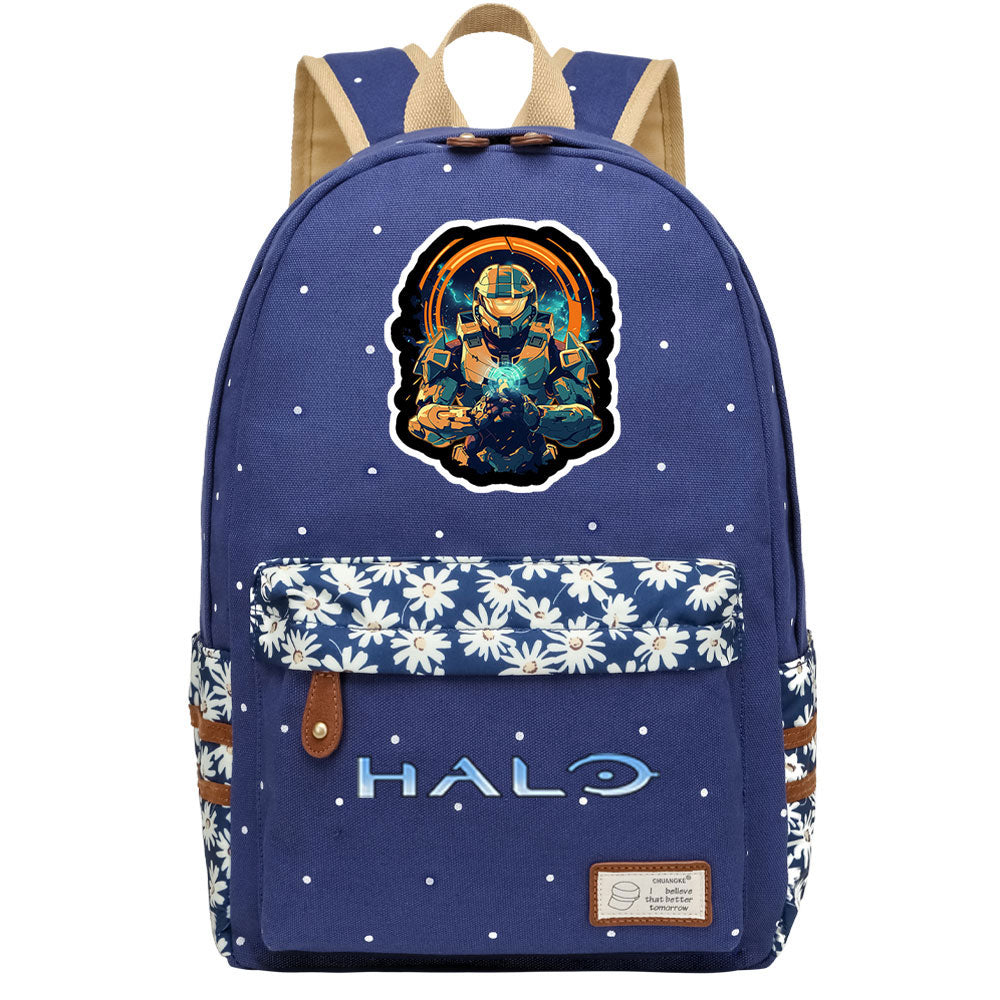 Halo Infinite Fashion Canvas Travel Backpack School Bag