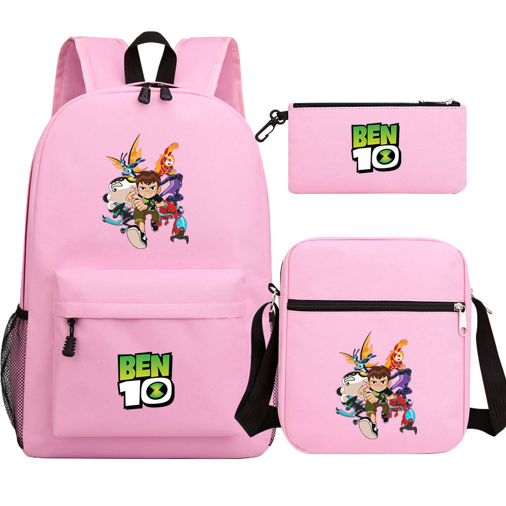 Ben 10 Ben Tennyson SchoolBag Backpack Shoulder Bag Book Pencil Bags 3pcs Set
