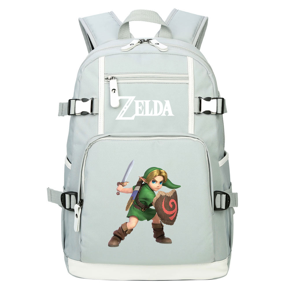 Zelda USB Charging Backpack School NoteBook Laptop Travel Bags