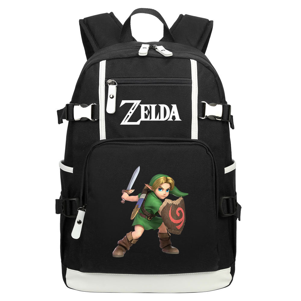 Zelda USB Charging Backpack School NoteBook Laptop Travel Bags