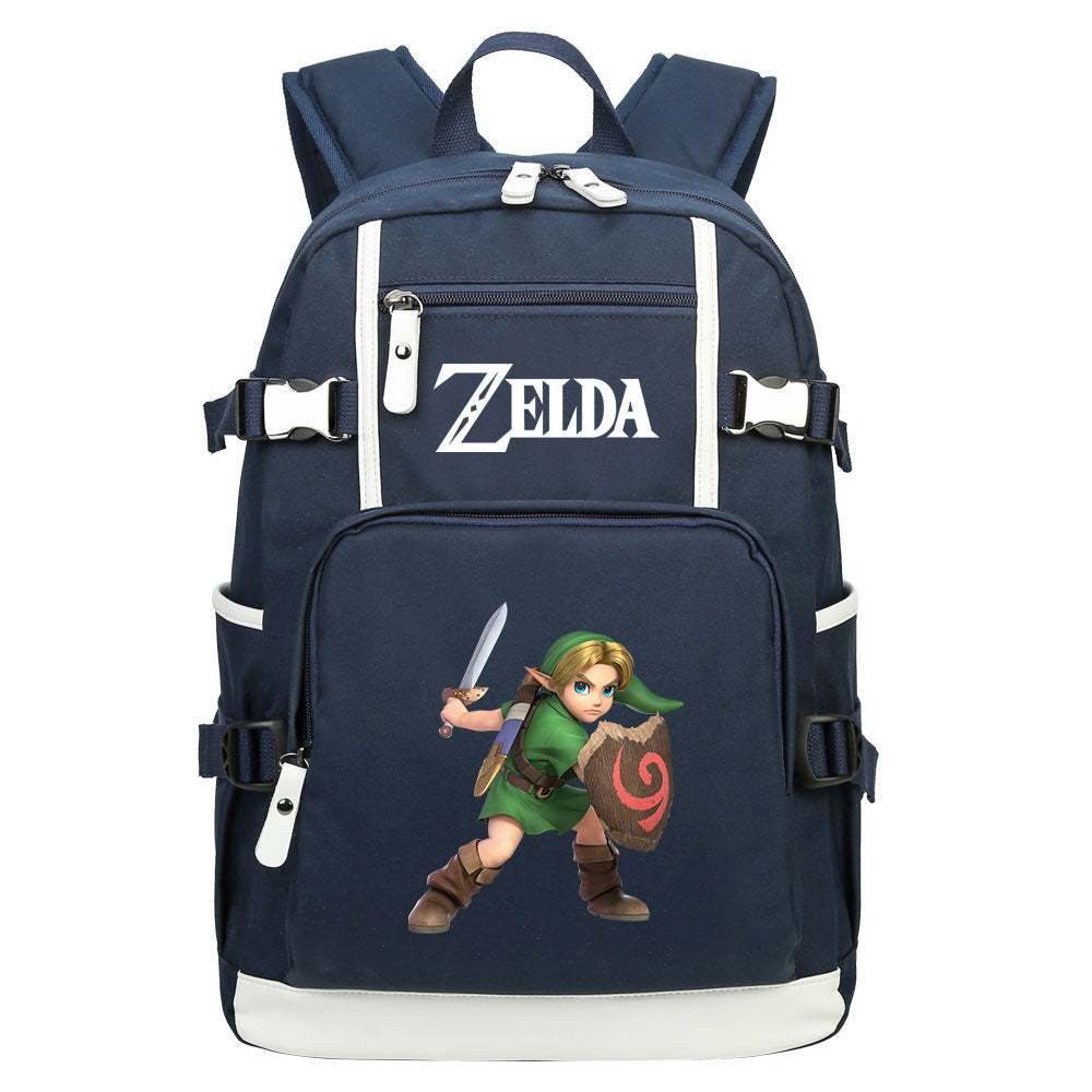 Zelda USB Charging Backpack School NoteBook Laptop Travel Bags