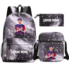 Lamine Yamal Football Player SchoolBag Backpack Shoulder Bag Book Pencil Bags 3pcs Set