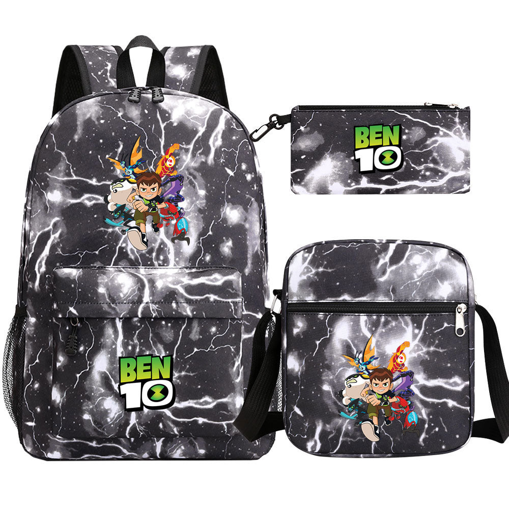 Ben 10 Ben Tennyson SchoolBag Backpack Shoulder Bag Book Pencil Bags 3pcs Set