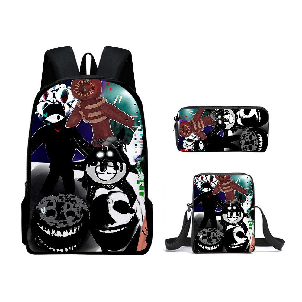 Roblox Doors Schoolbag Backpack Lunch Bag Pencil Case 3pcs Set Gift for Kids Students