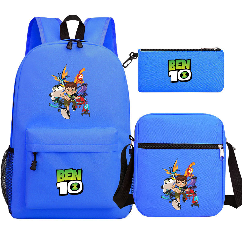 Ben 10 Ben Tennyson SchoolBag Backpack Shoulder Bag Book Pencil Bags 3pcs Set