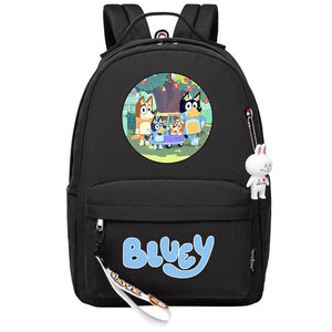 Bluey USB Charging Backpack Shoolbag Notebook Bag Gifts for Kids Students