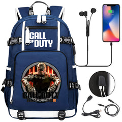 Call of Duty USB Charging Backpack School NoteBook Laptop Travel Bags