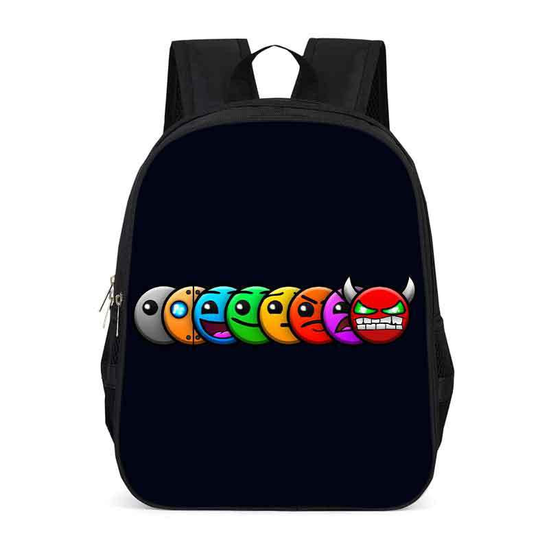 Geometry Dash Backpack School Sports Bag for Kids Boy Girl Kindergarten