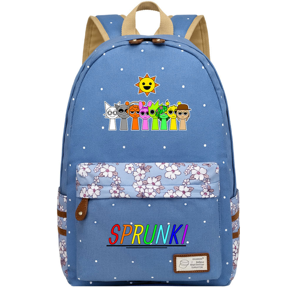 Sprunki Fashion Canvas Travel Backpack School Bag
