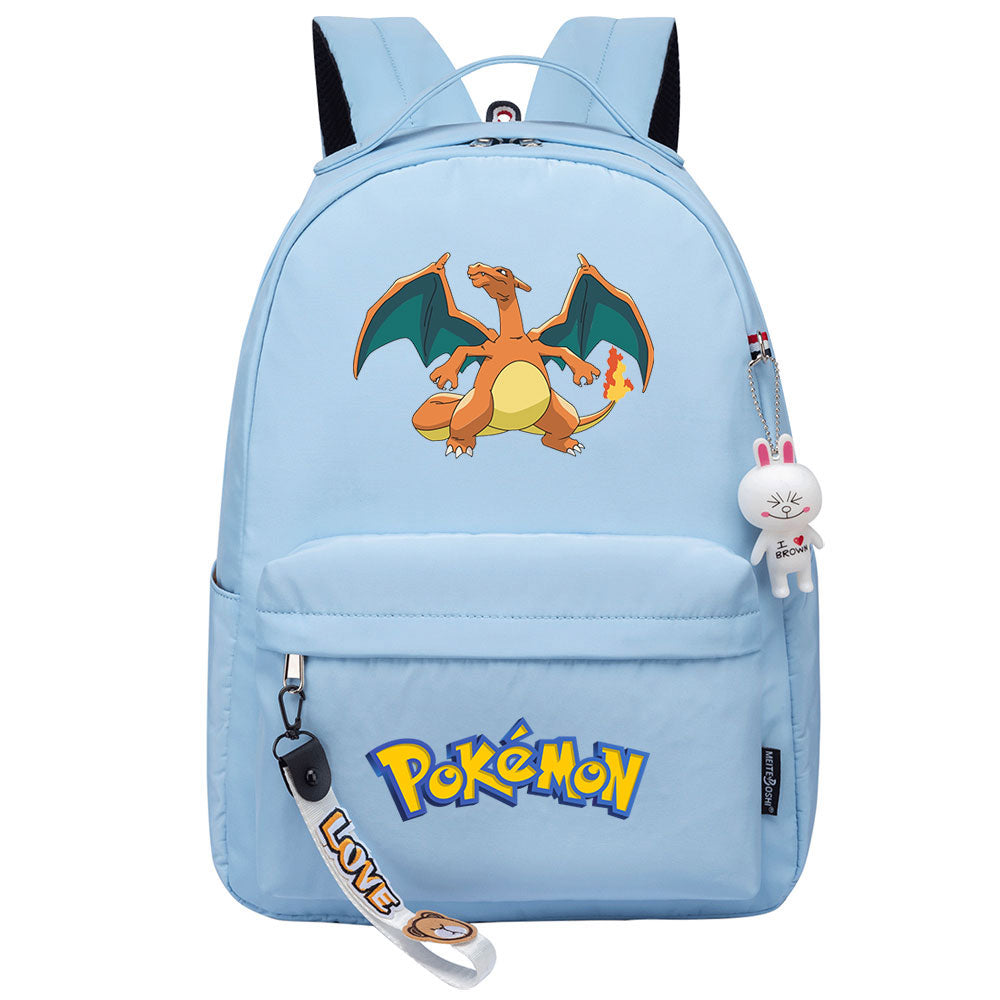Pokemon Charizard USB Charging Backpack Shoolbag Notebook Bag Gifts for Kids Students