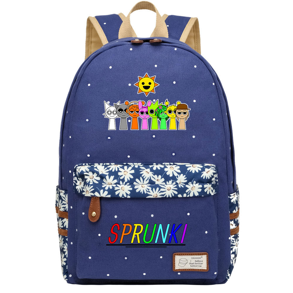 Sprunki Fashion Canvas Travel Backpack School Bag