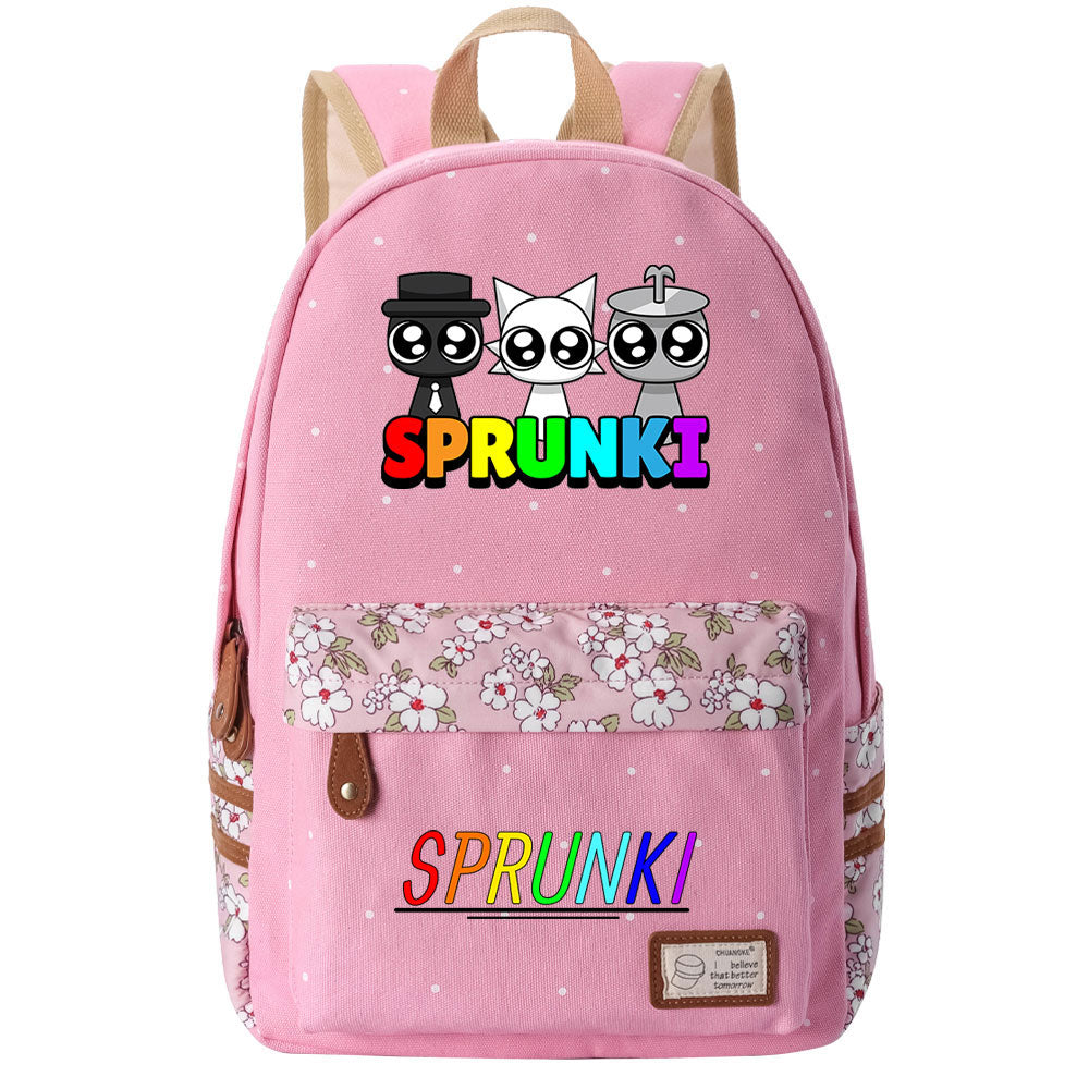Sprunki Fashion Canvas Travel Backpack School Bag