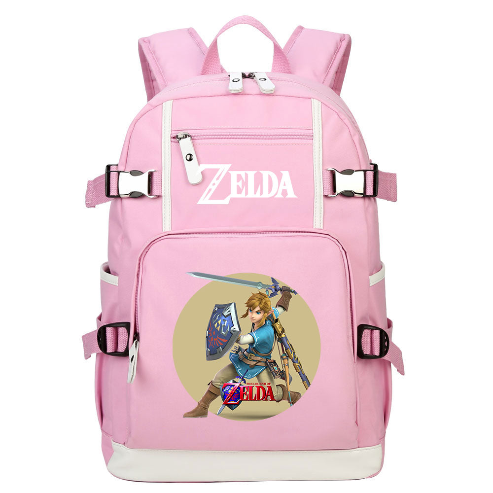 Zelda USB Charging Backpack School NoteBook Laptop Travel Bags