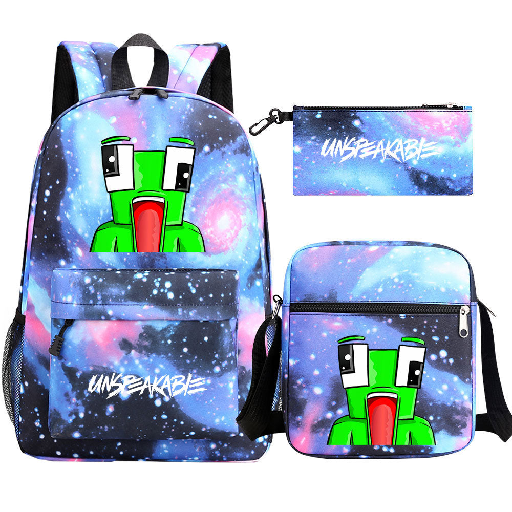 Unspeakable Gaming Frog SchoolBag Backpack Shoulder Bag Book Pencil Bags 3pcs Set