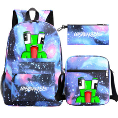 Unspeakable Gaming Frog SchoolBag Backpack Shoulder Bag Book Pencil Bags 3pcs Set