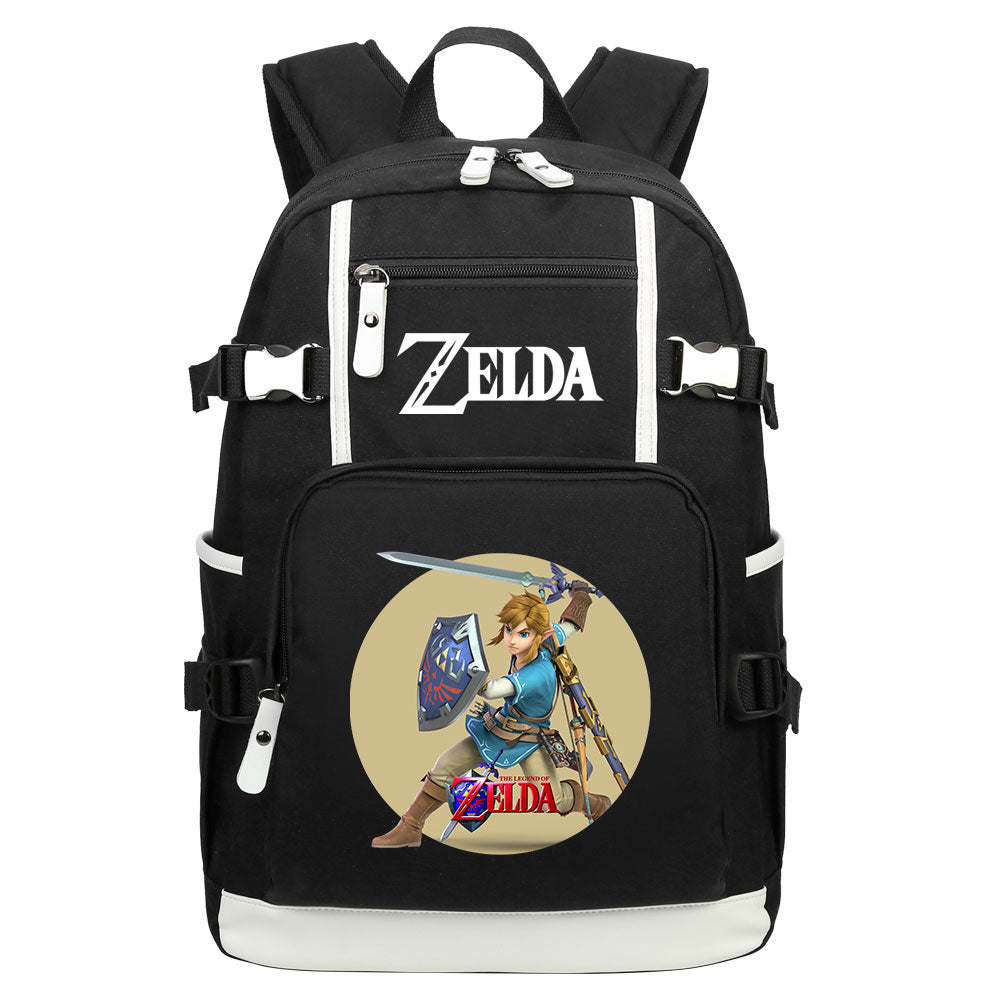 Zelda USB Charging Backpack School NoteBook Laptop Travel Bags