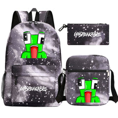 Unspeakable Gaming Frog SchoolBag Backpack Shoulder Bag Book Pencil Bags 3pcs Set