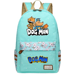 Dog Man Fashion Canvas Travel Backpack School Bag