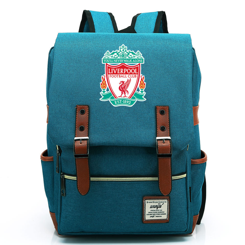 Liverpool Football Club Canvas Travel Backpack School Book Bag