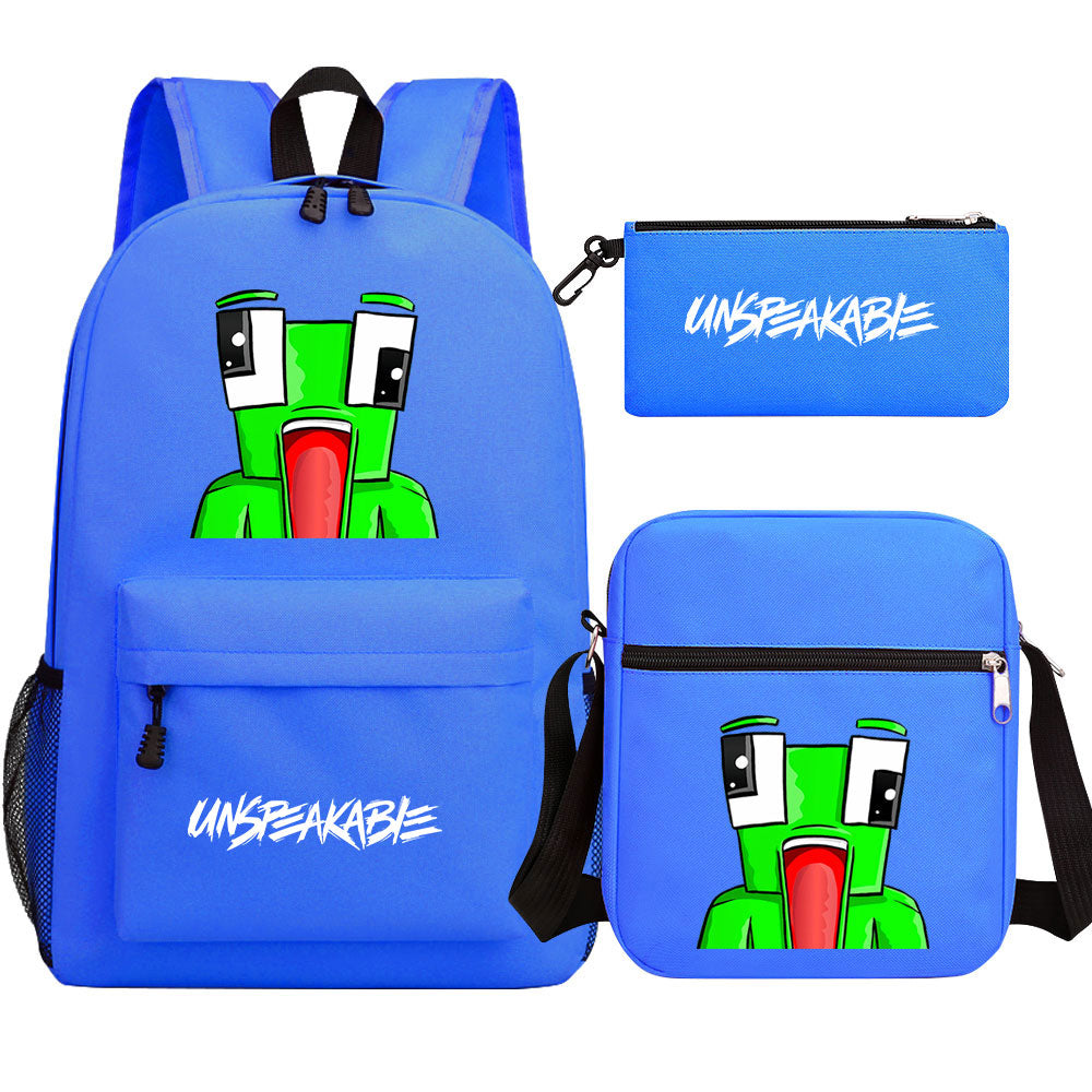 Unspeakable Gaming Frog SchoolBag Backpack Shoulder Bag Book Pencil Bags 3pcs Set