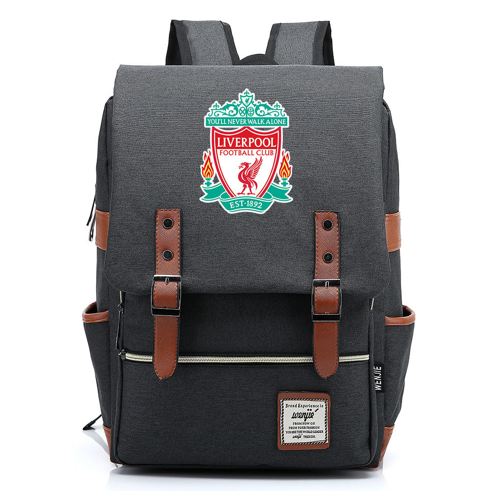 Liverpool Football Club Canvas Travel Backpack School Book Bag